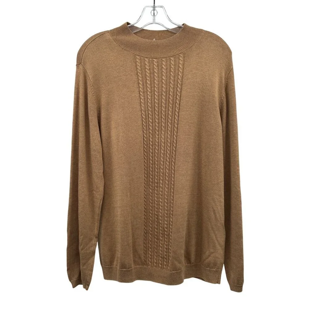 The TOG Shop Womens Lightweight Sweater Long Sleeve Tan Brown Size Large